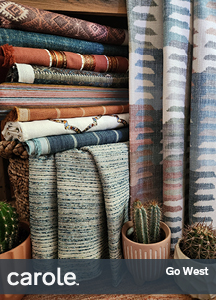 Carole Fabrics 6336 Go West from the Fall 2025 decorative fabric collection.